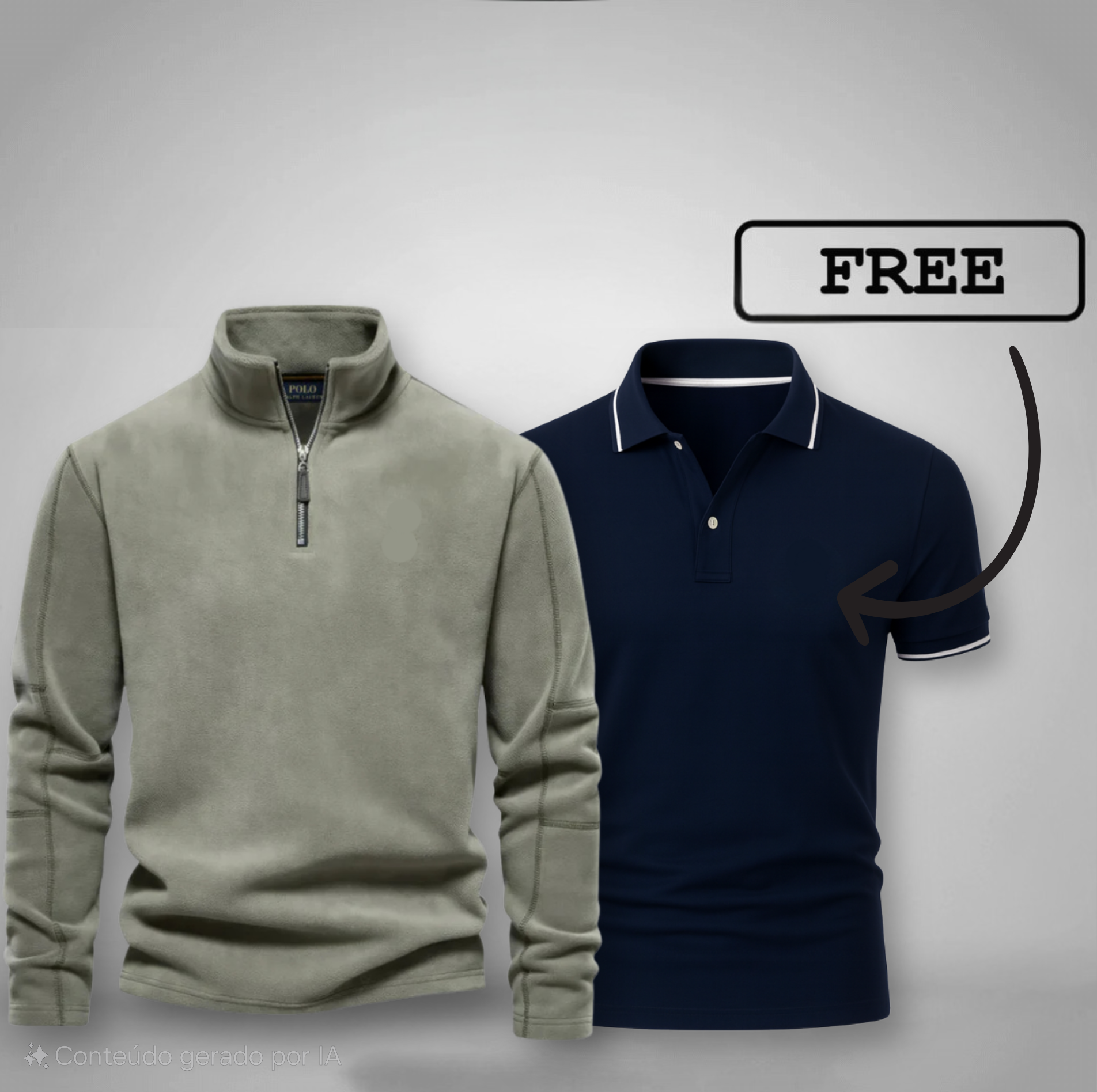 Men's Half-Zip Sweater + Free Polo (Clearance)