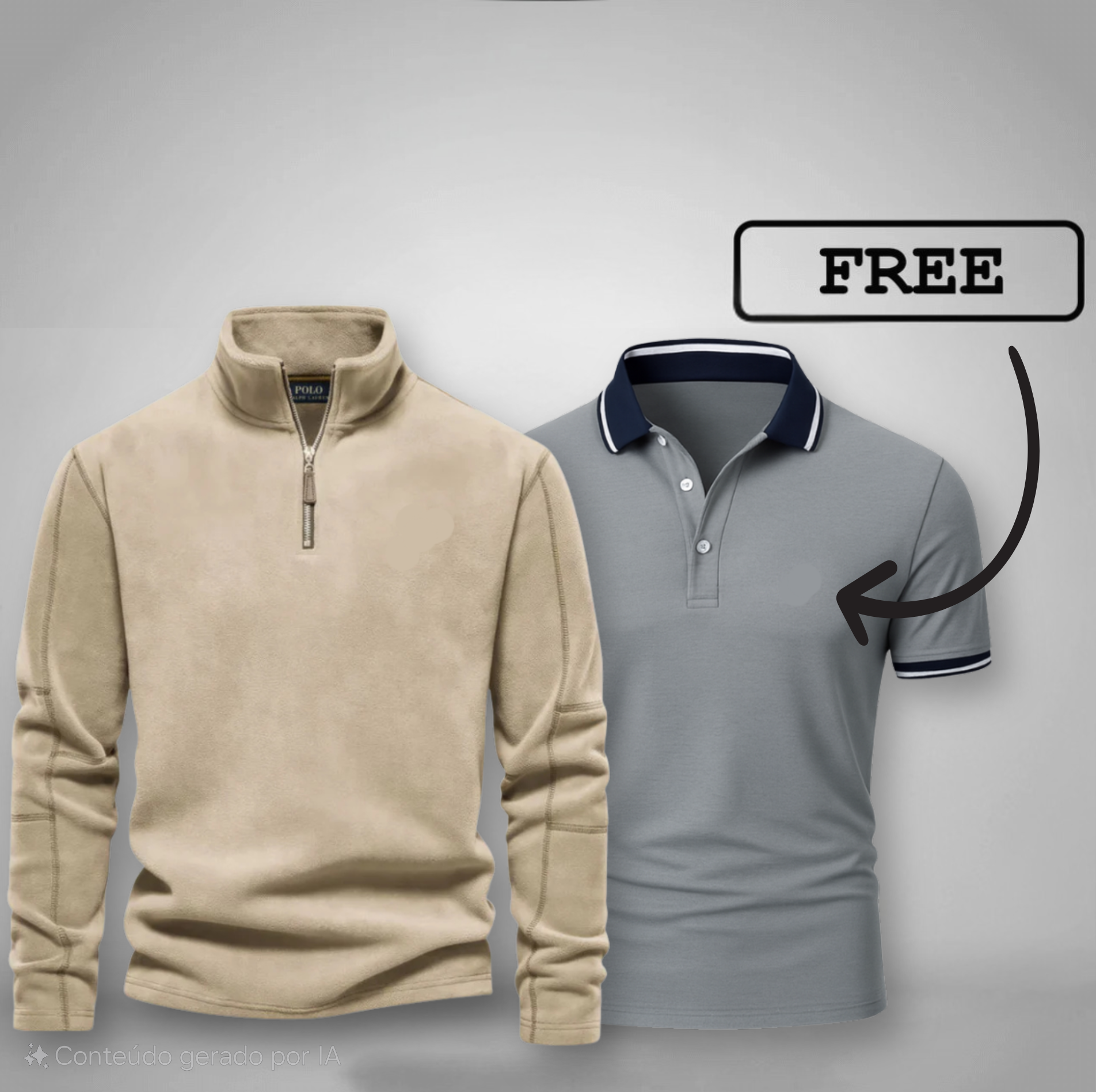 Men's Half-Zip Sweater + Free Polo (Clearance)