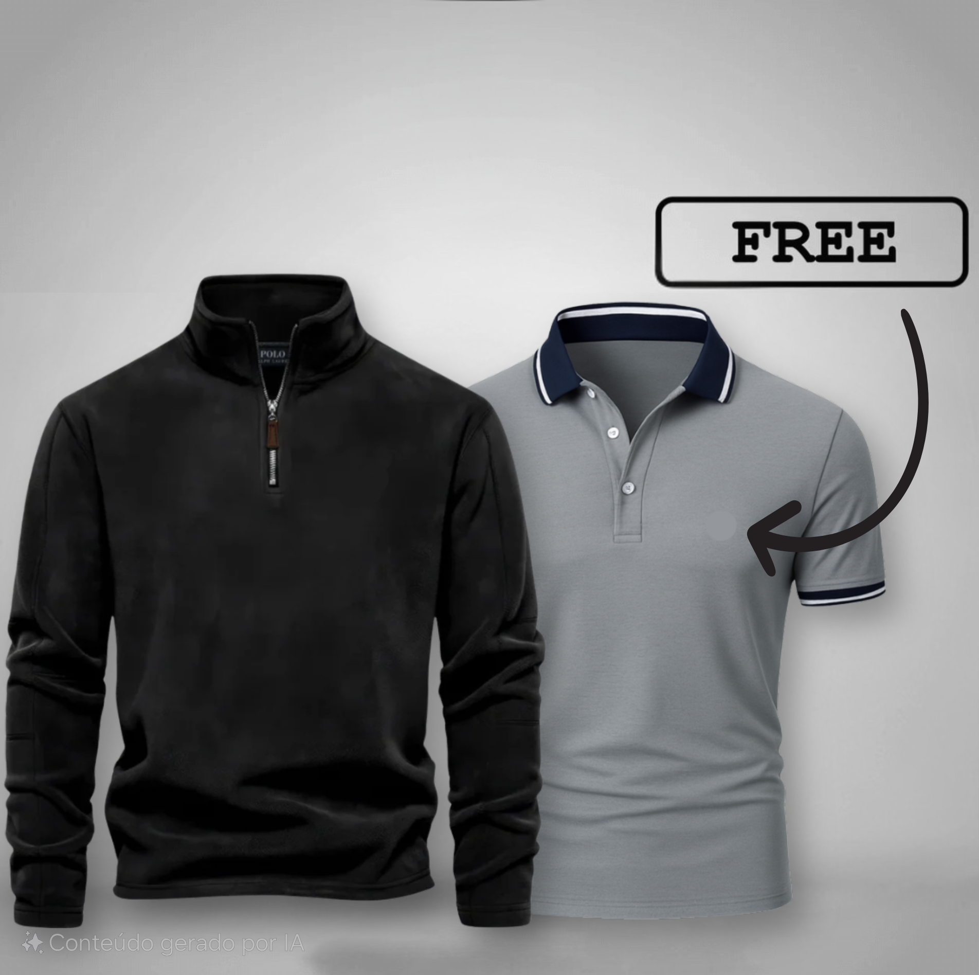 Men's Half-Zip Sweater + Free Polo (Clearance)