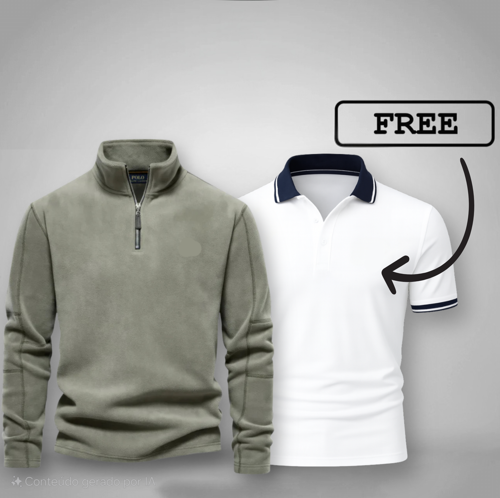 Men's Half-Zip Sweater + Free Polo (Clearance)