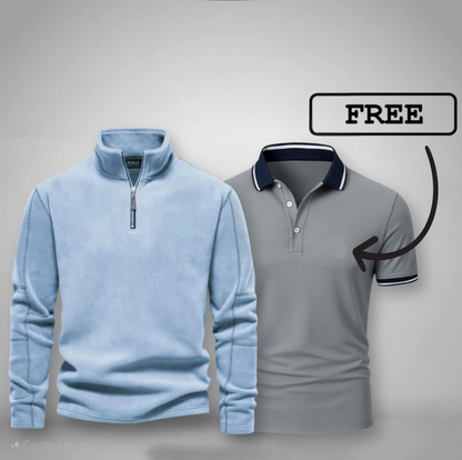 Men's Half-Zip Sweater + Free Polo (Clearance)