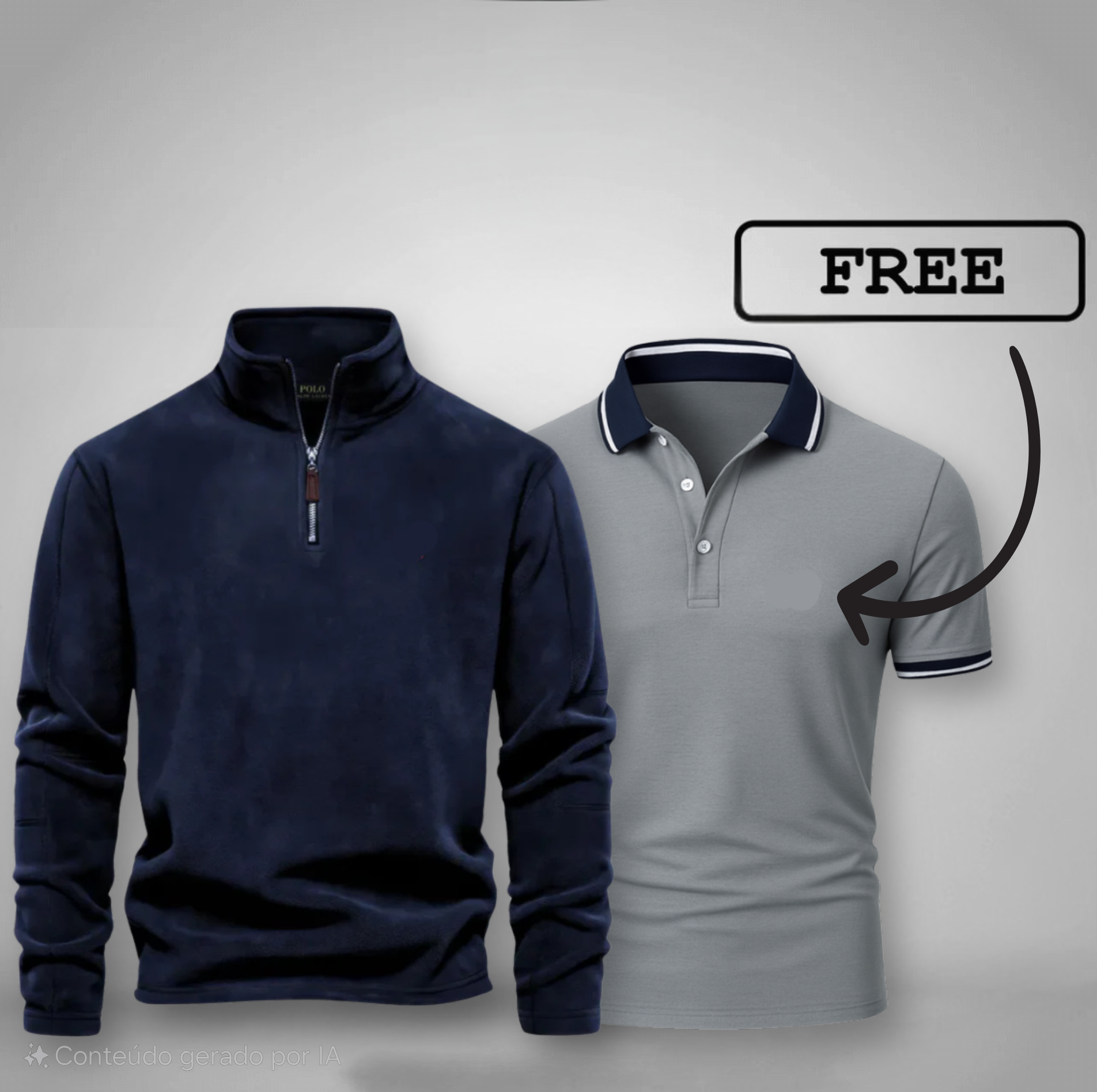 Men's Half-Zip Sweater + Free Polo (Clearance)
