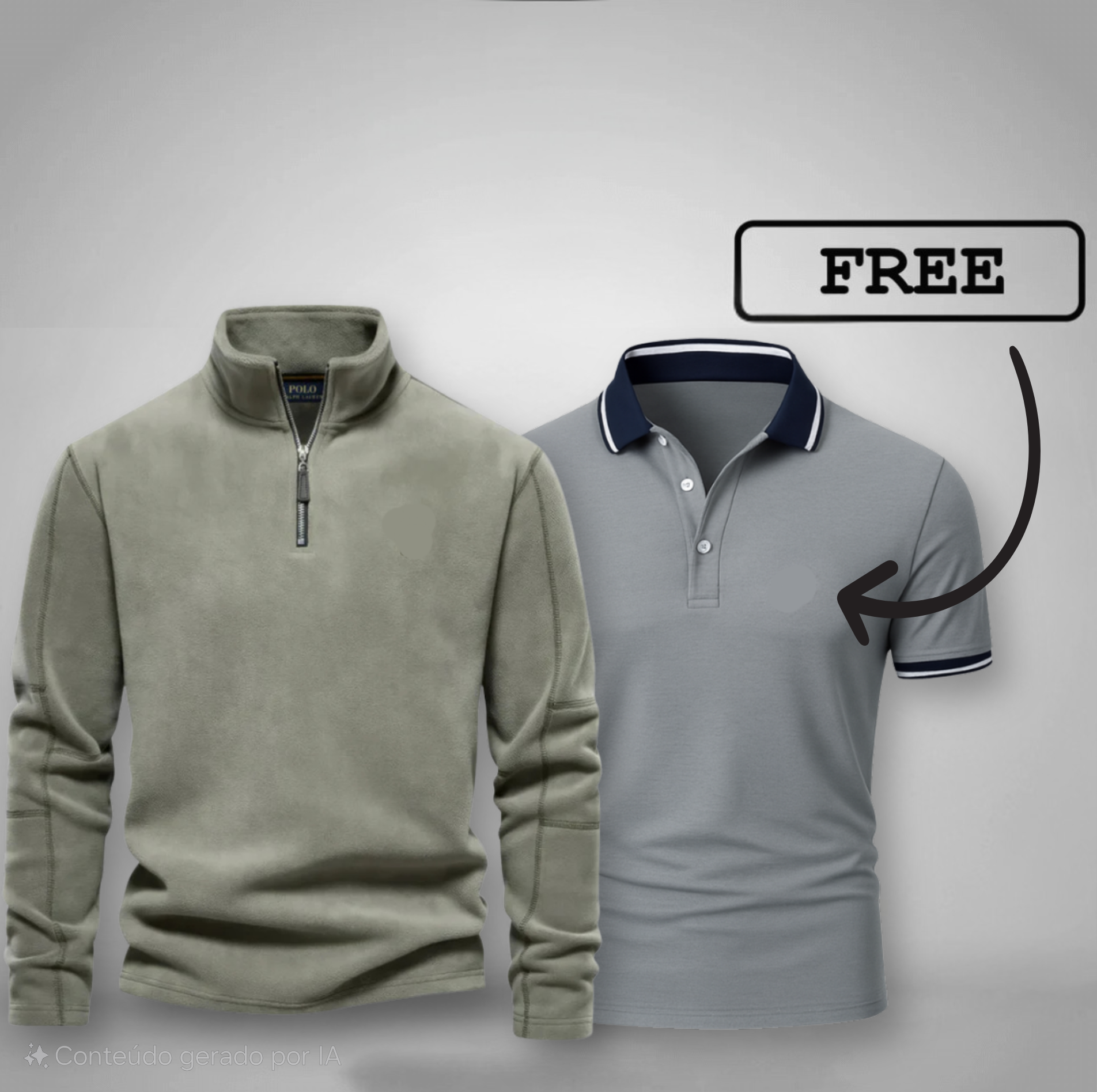 Men's Half-Zip Sweater + Free Polo (Clearance)