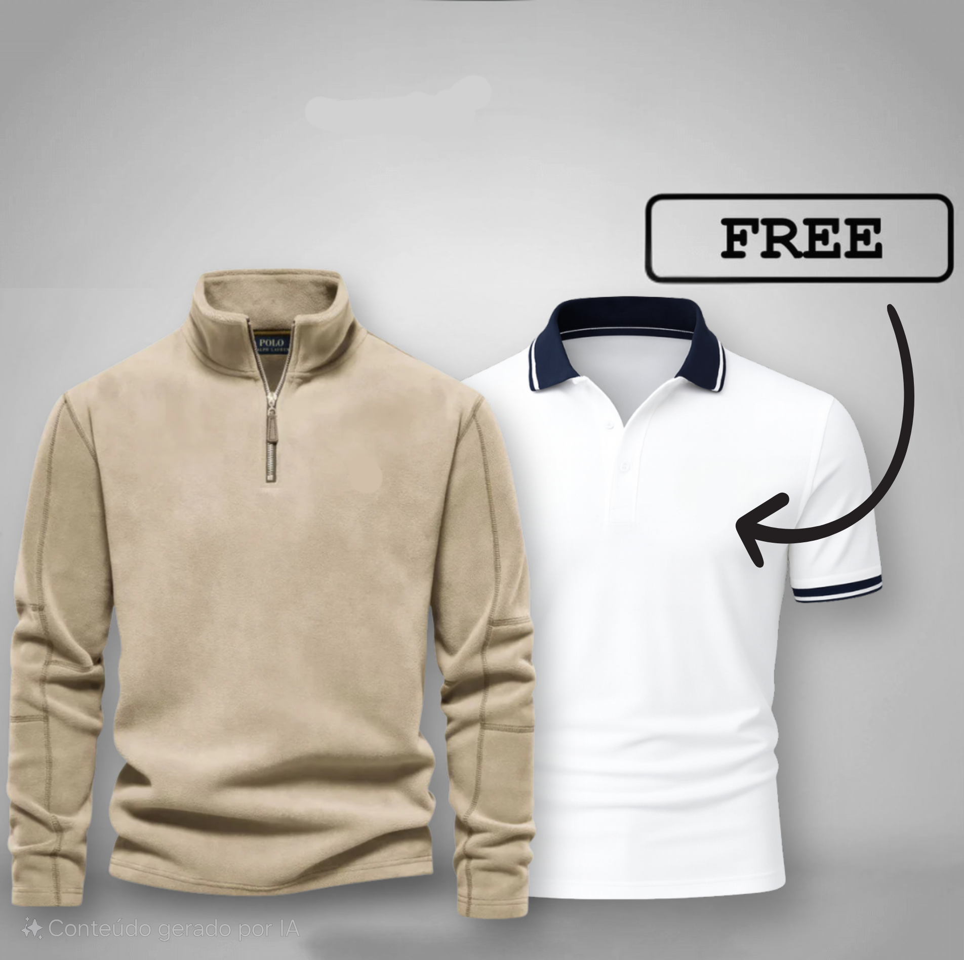 Men's Half-Zip Sweater + Free Polo (Clearance)