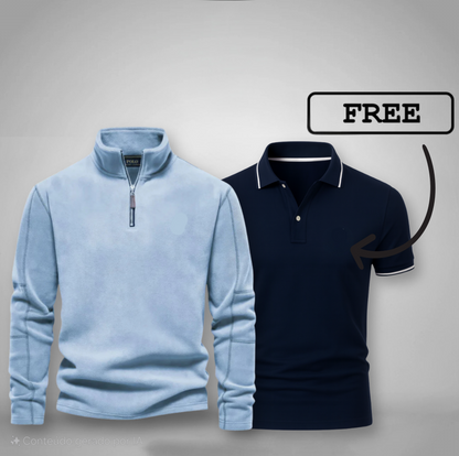 Men's Half-Zip Sweater + Free Polo (Clearance)