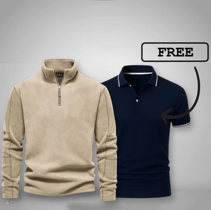 Men's Half-Zip Sweater + Free Polo (Clearance)