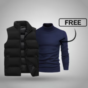 Herrenweste + Gratis-Pullover (Ausverkauf)