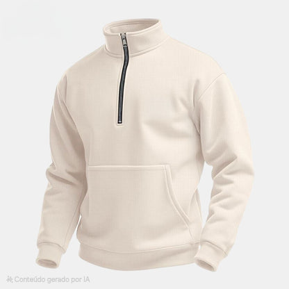 Sweatshirt mit halbem Reißverschluss