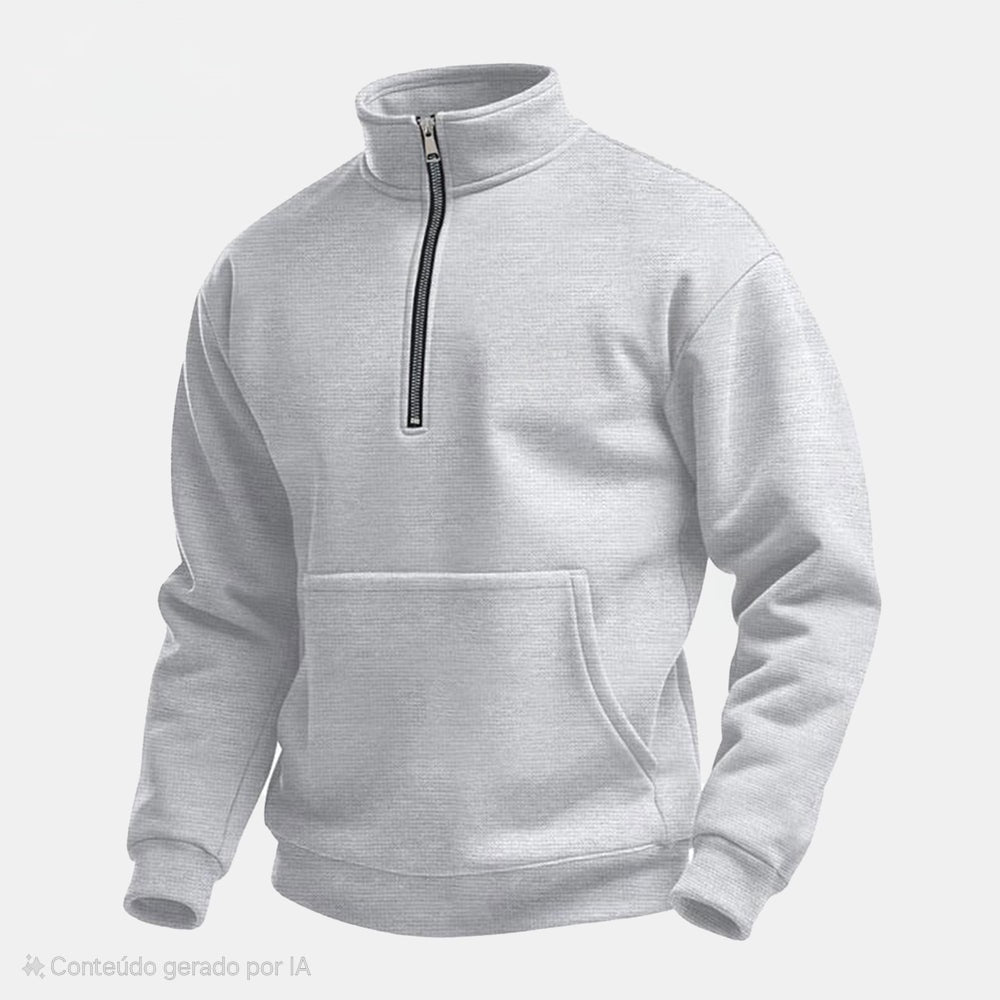 Sweatshirt mit halbem Reißverschluss