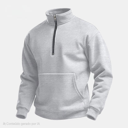 Sweatshirt mit halbem Reißverschluss